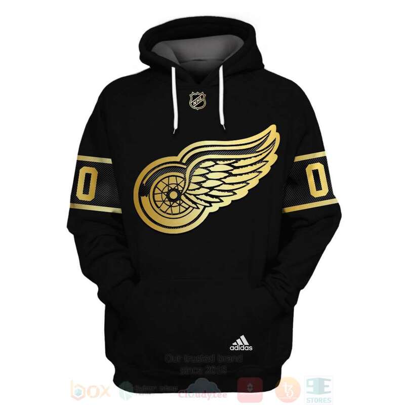 BEST NHL Detroit Red Wings Personalized Black Full Printing 3D Hoodie, Shirt 3 NHL Detroit Red Wings Personalized Black 3D Hoodie Shirt 1 2