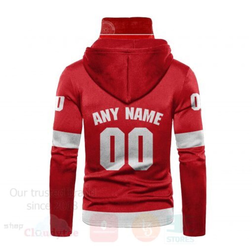 BEST NHL Detroit Red Wings Personalized Custom Red All Printed Hoodie Mask 3 NHL Detroit Red Wings Personalized Red 3D Hoodie Mask 1 2