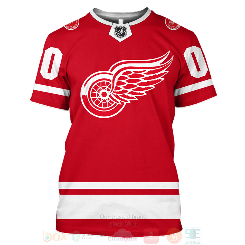 BEST NHL Detroit Red Wings Personalized Red Full Printing 3D Hoodie, Shirt 6 NHL Detroit Red Wings Personalized Red 3D Hoodie Shirt 1 2 3 4 5