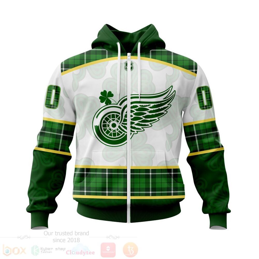 BEST NHL Detroit Red Wings St.Patrick Days Concepts All Over Print Custom Hoodie, T-Shirt 2 NHL Detroit Red Wings St Patrick Days Concepts 3D Hoodie Shirt 1