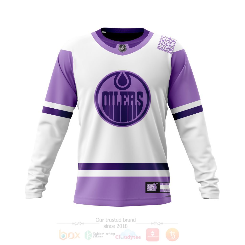 BEST NHL Edmonton Oilers Fights Cancer Personalized All Over Print Custom Hoodie, T-Shirt 3 NHL Edmonton Oilers Fights Cancer Personalized 3D Hoodie Shirt 1 2