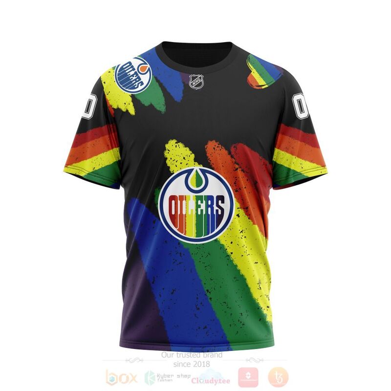 BEST NHL Edmonton Oilers LGBT Pride Personalized Custom All Over Print 3D Hoodie, Shirt 3 NHL Edmonton Oilers LGBT Pride Personalized Custom 3D Hoodie Shirt 1 2