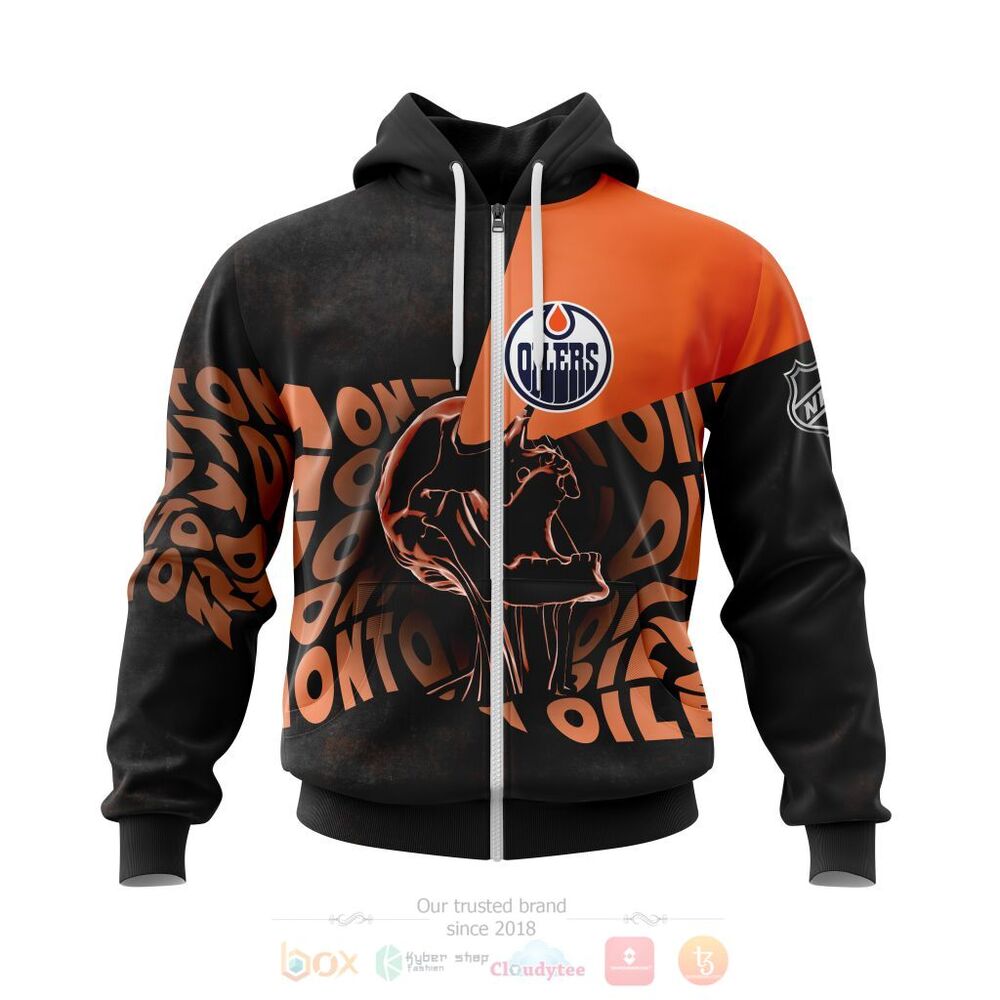 BEST NHL Edmonton Oilers Skull Personalized All Over Print 3D Hoodie, Shirt 2 NHL Edmonton Oilers Specialized Skull Concepts Personalized 3D Hoodie Shirt 1