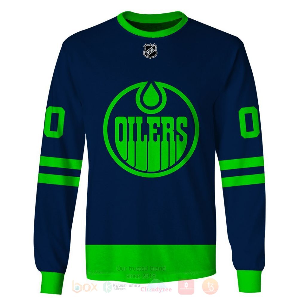 BEST NHL Edmonton Oilers Ver1 Personalized All Over Print Custom Hoodie, T-Shirt 3 NHL Edmonton Oilers Ver1 Personalized 3D Hoodie Shirt 1 2
