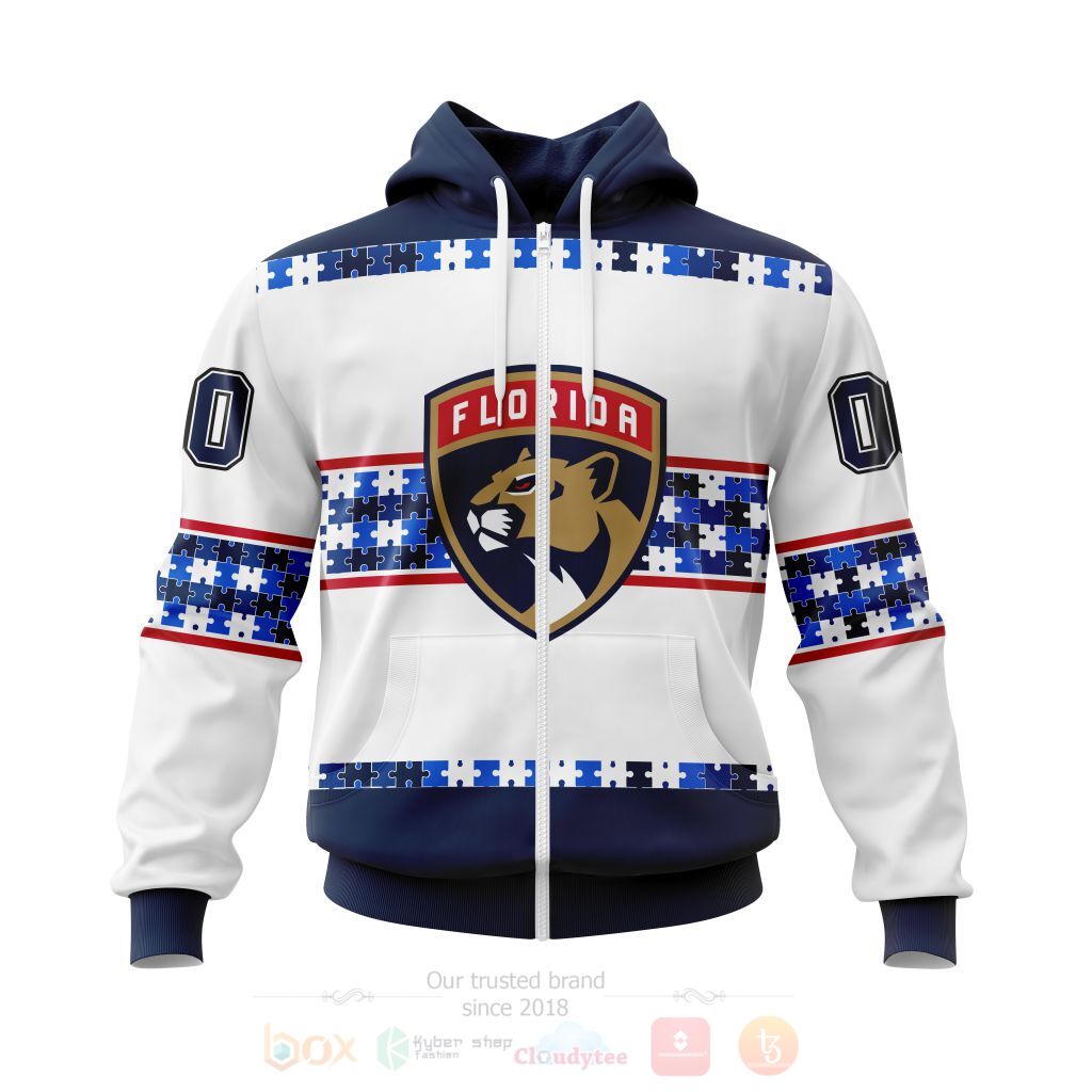 BEST NHL Florida Panthers Autism Awareness Personalized All Over Print Custom Hoodie, T-Shirt 2 NHL Florida Panthers Autism Awareness Personalized 3D Hoodie Shirt 1