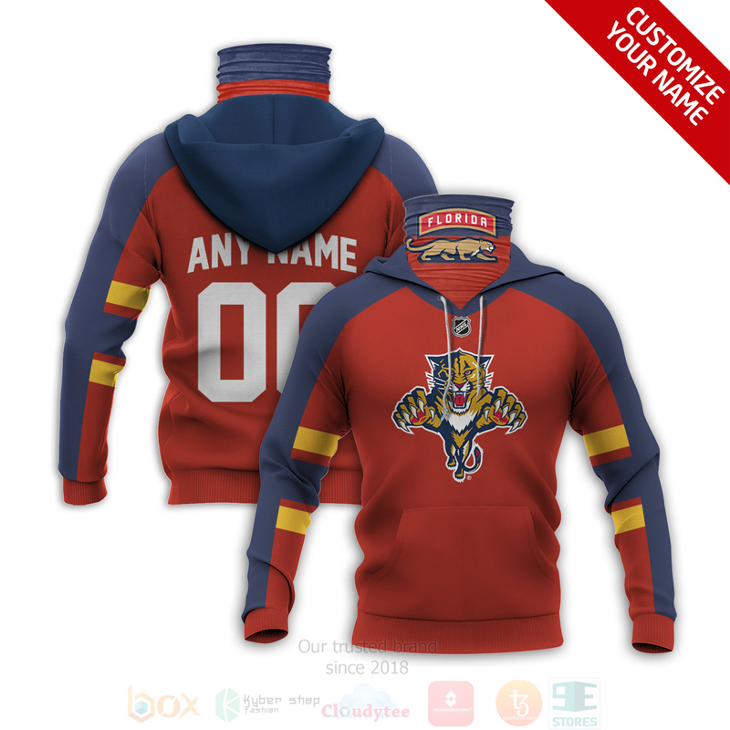NHL Florida Panthers Personalized 3D Hoodie Mask