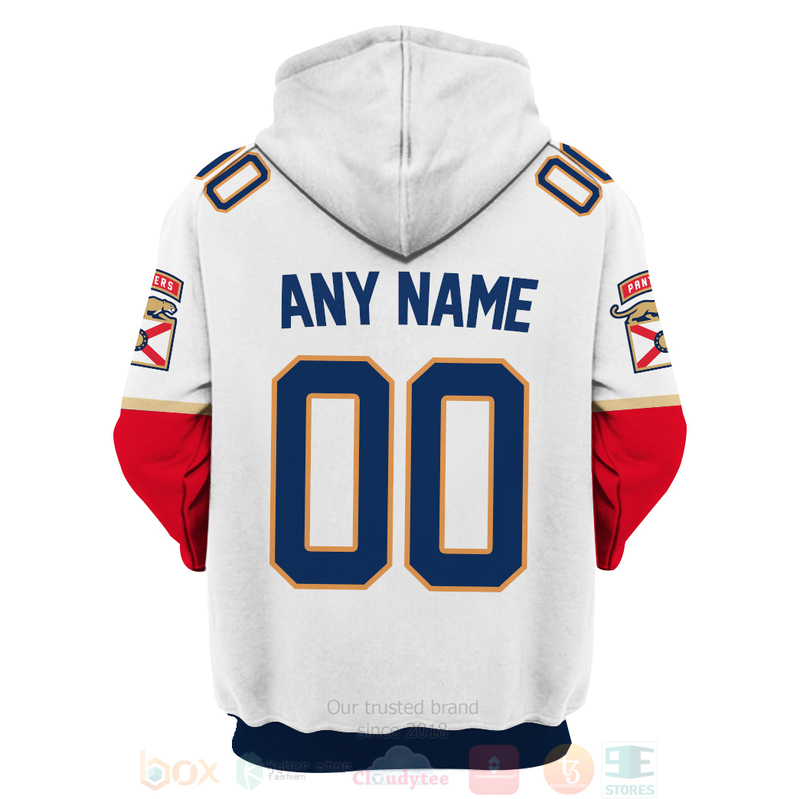 BEST NHL Florida Panthers Personalized White Full Printing 3D Hoodie, Shirt 4 NHL Florida Panthers Personalized White 3D Hoodie Shirt 1 2 3