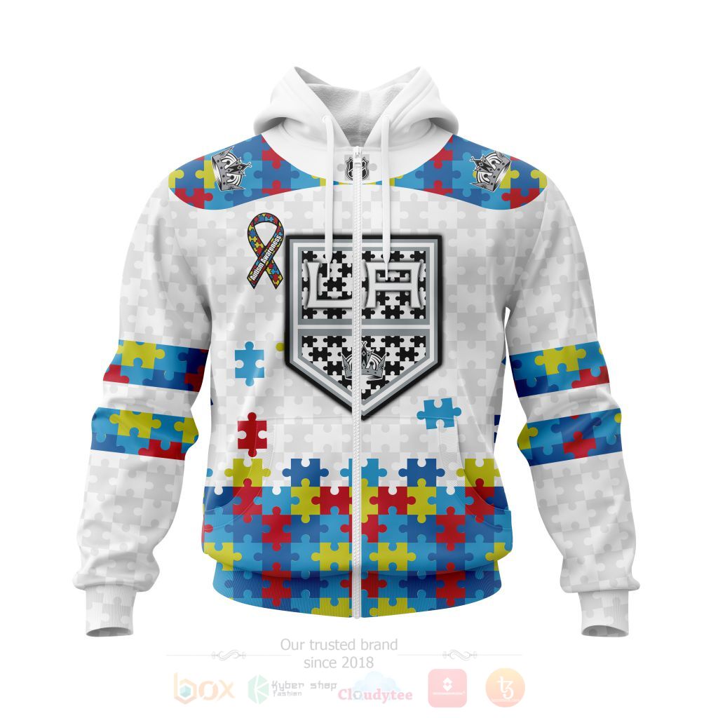 BEST NHL Los Angeles Kings Autism Awareness Ver1 Personalized All Over Print Custom Hoodie, T-Shirt 2 NHL Los Angeles Kings Autism Awareness Ver1 Personalized 3D Hoodie Shirt 1