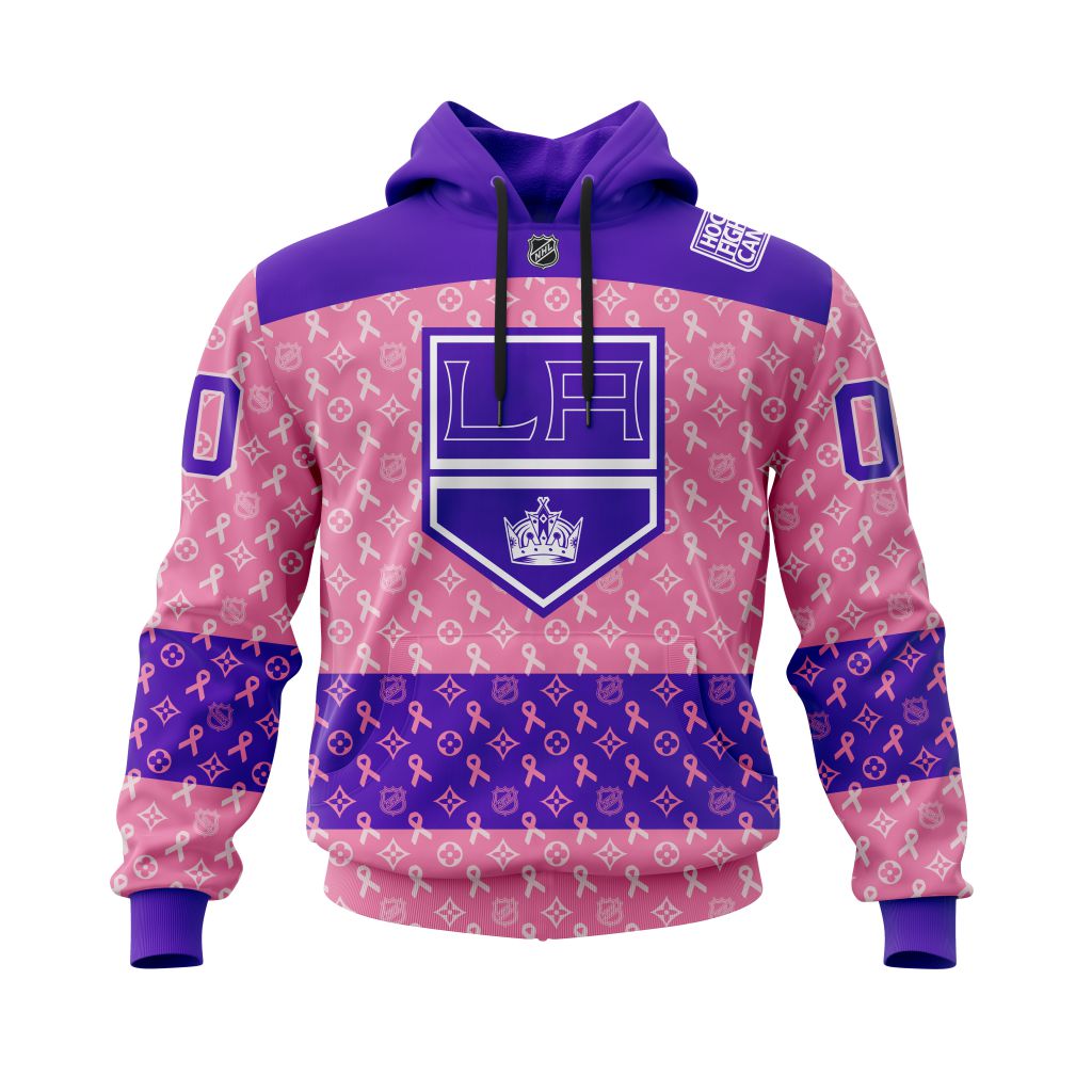 NHL Los Angeles Kings Fights Cancer Jersey Personalized 3D Hoodie Shirt