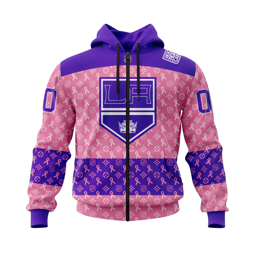 BEST NHL Los Angeles Kings Fights Cancer Jersey Personalized 3D Hoodie, T-Shirt 2 NHL Los Angeles Kings Fights Cancer Jersey Personalized 3D Hoodie Shirt 1