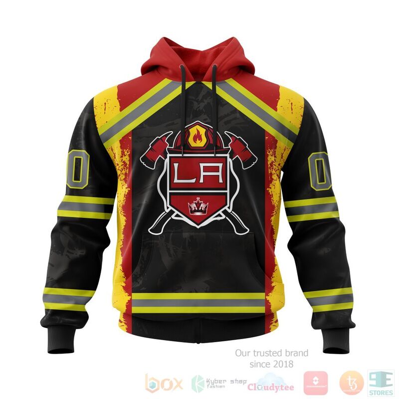 BEST NHL Los Angeles Kings Honnor Firefighter Black Full Printing Custom 3D Hoodie, T-Shirt 15 NHL Los Angeles Kings Honnor Firefighter Black 3D Hoodie Shirt