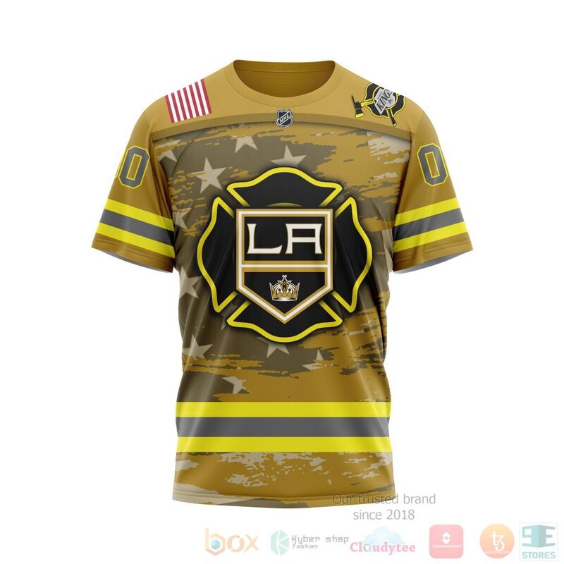 BEST NHL Los Angeles Kings Honnor Firefighter Yellow Full Printing Custom 3D Hoodie, T-Shirt 4 NHL Los Angeles Kings Honnor Firefighter Yellow 3D Hoodie Shirt 1 2 3