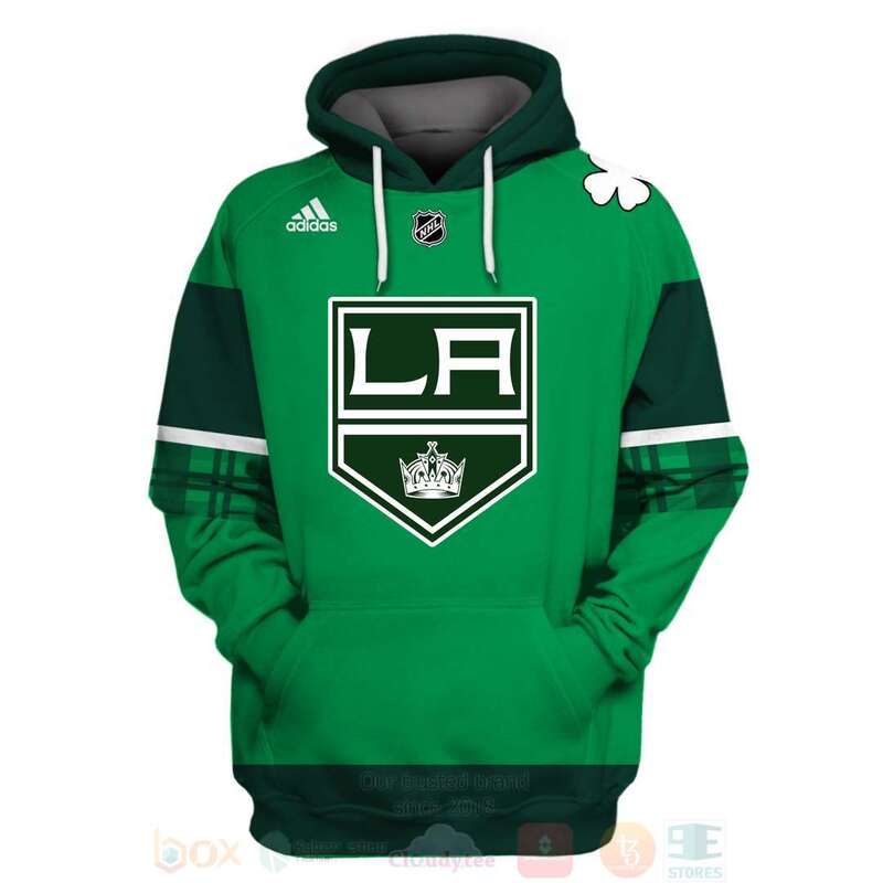 BEST NHL Los Angeles Kings Personalized Green Full Printing 3D Hoodie, Shirt 3 NHL Los Angeles Kings Personalized Green 3D Hoodie Shirt 1 2
