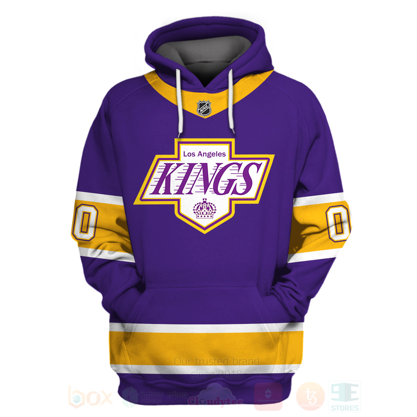BEST NHL Los Angeles Kings Personalized Custom Purple Unisex 3D Hoodie, Shirt 3 NHL Los Angeles Kings Personalized Purple 3D Hoodie Shirt 1 2