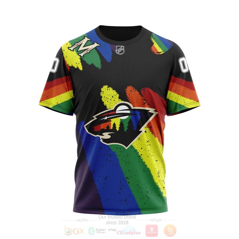 BEST NHL Minnesota Wild LGBT Pride Personalized Custom All Over Print 3D Hoodie, Shirt 3 NHL Minnesota Wild LGBT Pride Personalized Custom 3D Hoodie Shirt 1 2