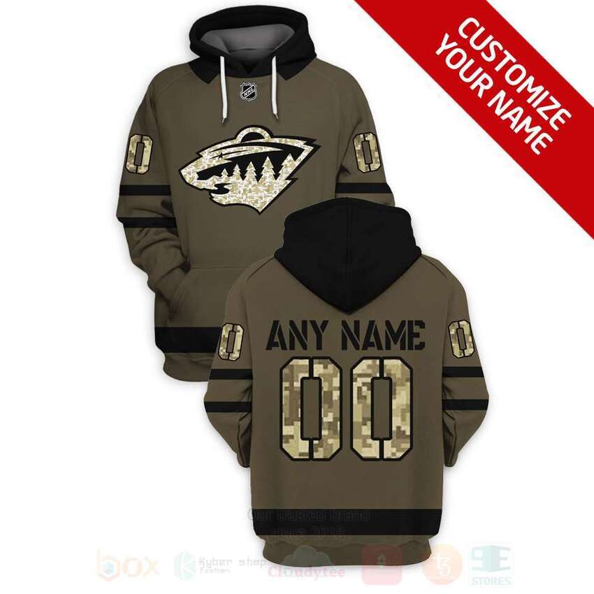 NHL Minnesota Wild Personalized Oliu Green 3D Hoodie Shirt