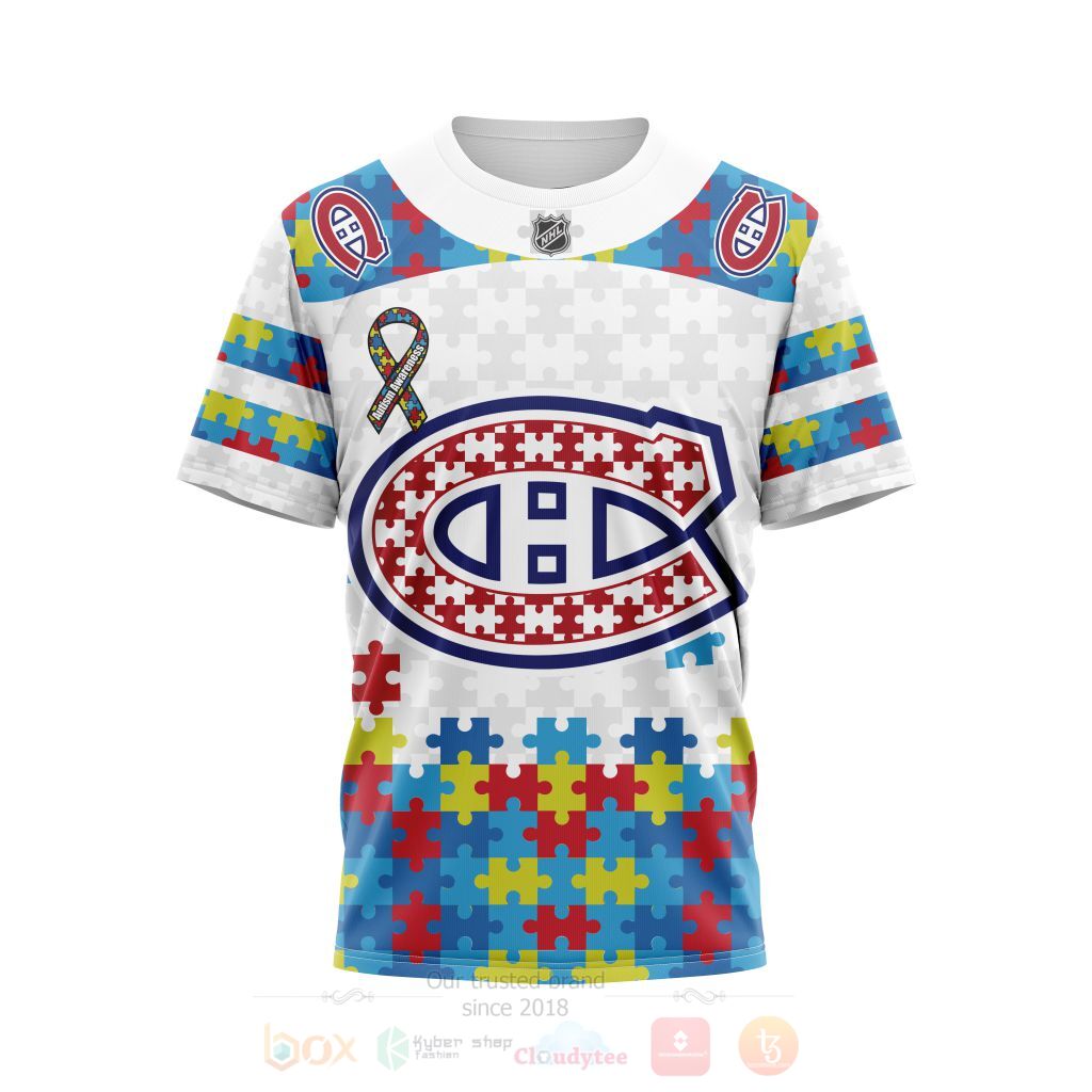 BEST NHL Montreal Canadiens Autism Awareness Ver2 Personalized All Over Print Custom Hoodie, T-Shirt 4 NHL Montreal Canadiens Autism Awareness Ver2 Personalized 3D Hoodie Shirt 1 2 3
