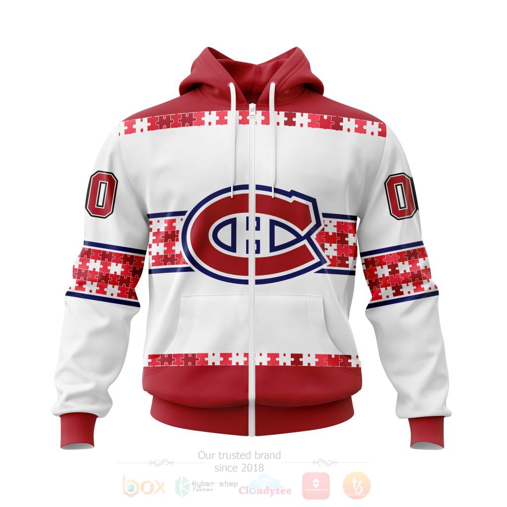 BEST NHL Montreal Canadiens Autism Awareness Ver3 Personalized All Over Print Custom Hoodie, T-Shirt 2 NHL Montreal Canadiens Autism Awareness Ver3 Personalized 3D Hoodie Shirt 1