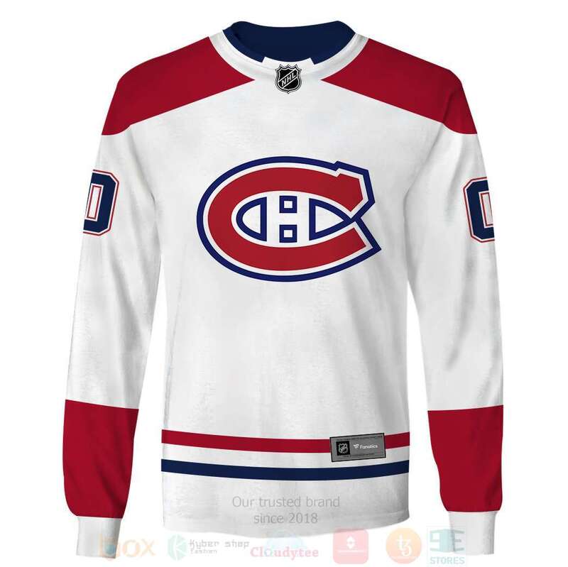 BEST NHL Montreal Canadiens Personalized White Full Printing 3D Hoodie, Shirt 5 NHL Montreal Canadiens Personalized White 3D Hoodie Shirt 1 2 3 4