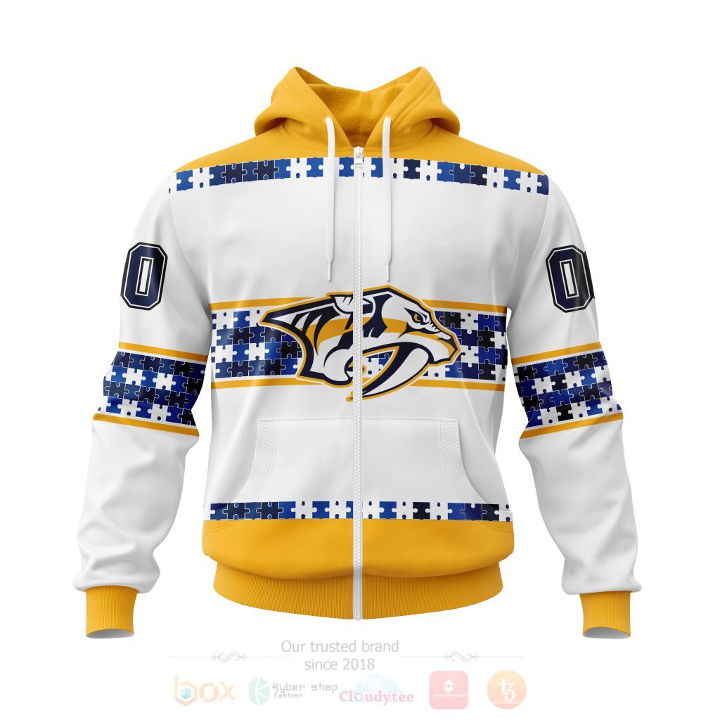 BEST NHL Nashville Predators Autism Awareness Ver2 Personalized All Over Print Custom Hoodie, T-Shirt 2 NHL Nashville Predators Autism Awareness Ver2 Personalized 3D Hoodie Shirt 1