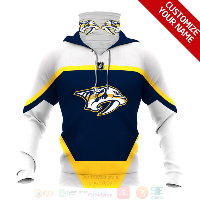 NHL Nashville Predators Personalized 3D Hoodie Mask 1