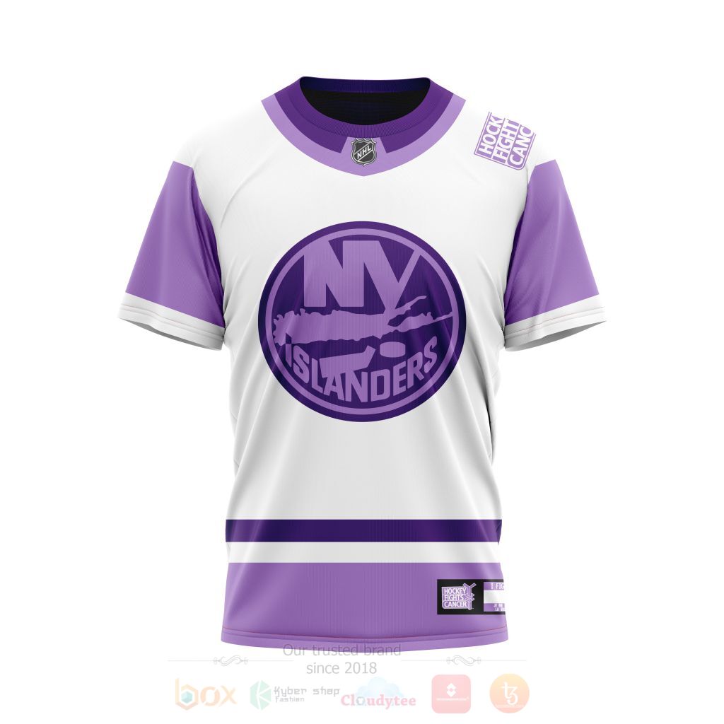 BEST NHL New York Islanders Fights Cancer Personalized All Over Print Custom Hoodie, T-Shirt 4 NHL New York Islanders Fights Cancer Personalized 3D Hoodie Shirt 1 2 3