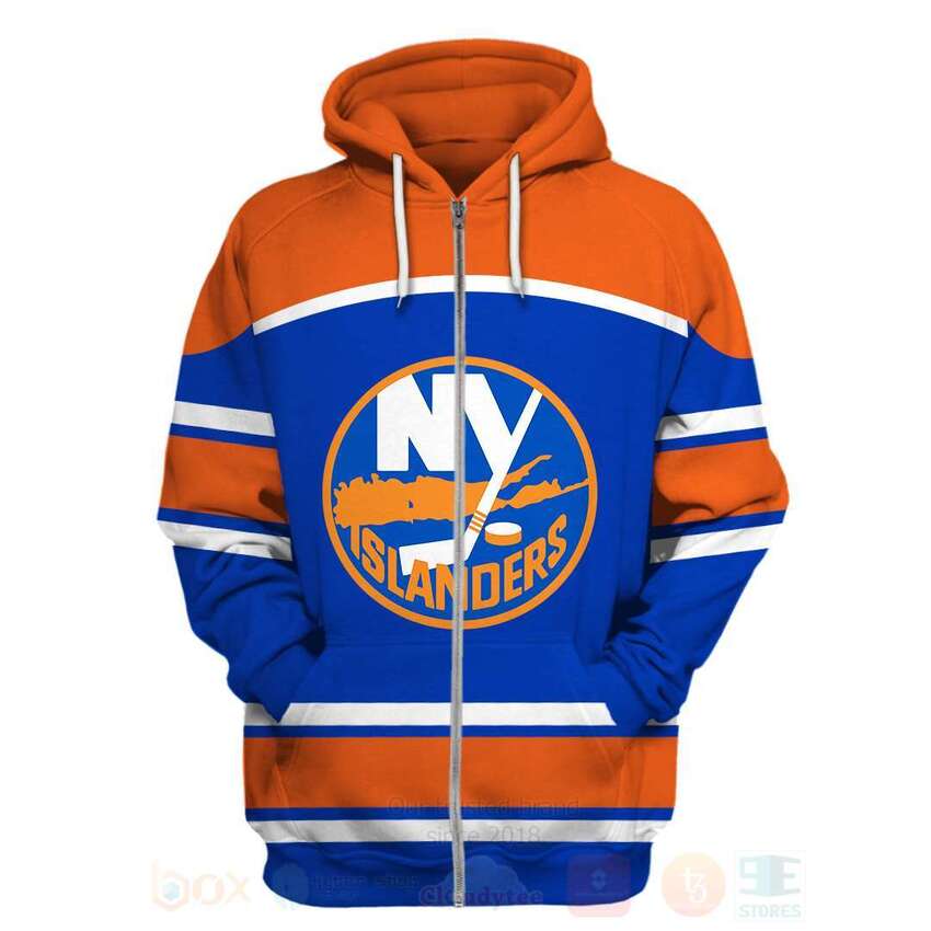 BEST NHL New York Islanders Personalized Custom Blue Unisex 3D Hoodie, Shirt 2 NHL New York Islanders Personalized Blue 3D Hoodie Shirt 1