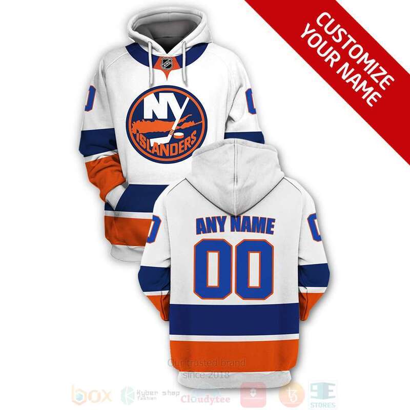 BEST NHL New York Islanders Personalized White Full Printing 3D Hoodie, Shirt 16 NHL New York Islanders Personalized White 3D Hoodie Shirt