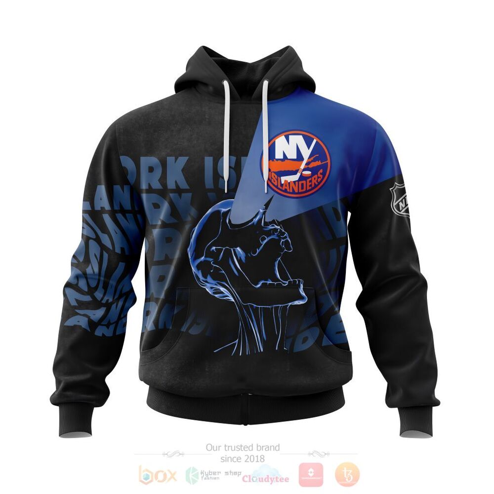BEST NHL New York Islanders Skull Personalized All Over Print 3D Hoodie, Shirt 1 NHL New York Islanders Specialized Skull Concepts Personalized 3D Hoodie Shirt