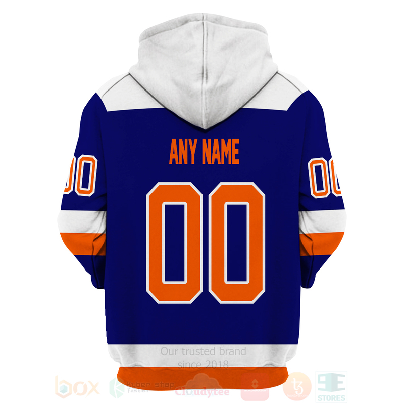NHL New York Islanders Team Personalized Navy 3D Hoodie Shirt 1 2 3