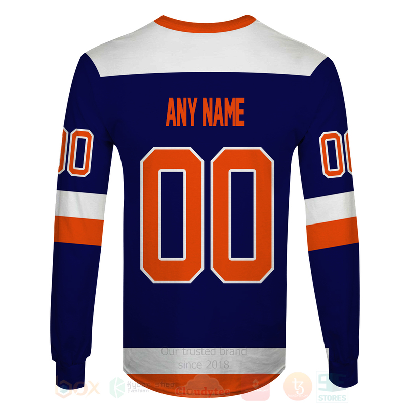 NHL New York Islanders Team Personalized Navy 3D Hoodie Shirt 1 2 3 4 5