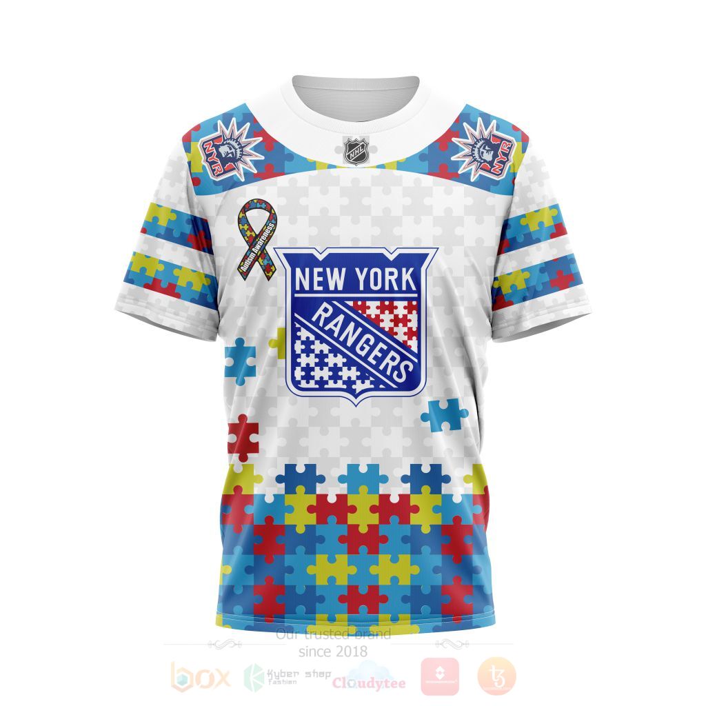 BEST NHL New York Rangers Autism Awareness Ver1 Personalized All Over Print Custom Hoodie, T-Shirt 4 NHL New York Rangers Autism Awareness Ver1 Personalized 3D Hoodie Shirt 1 2 3