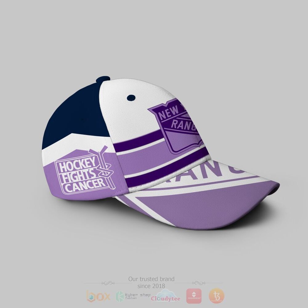 BEST NHL New York Rangers Fights Cancer Hat 2 NHL New York Rangers Fights Cancer Cap 1