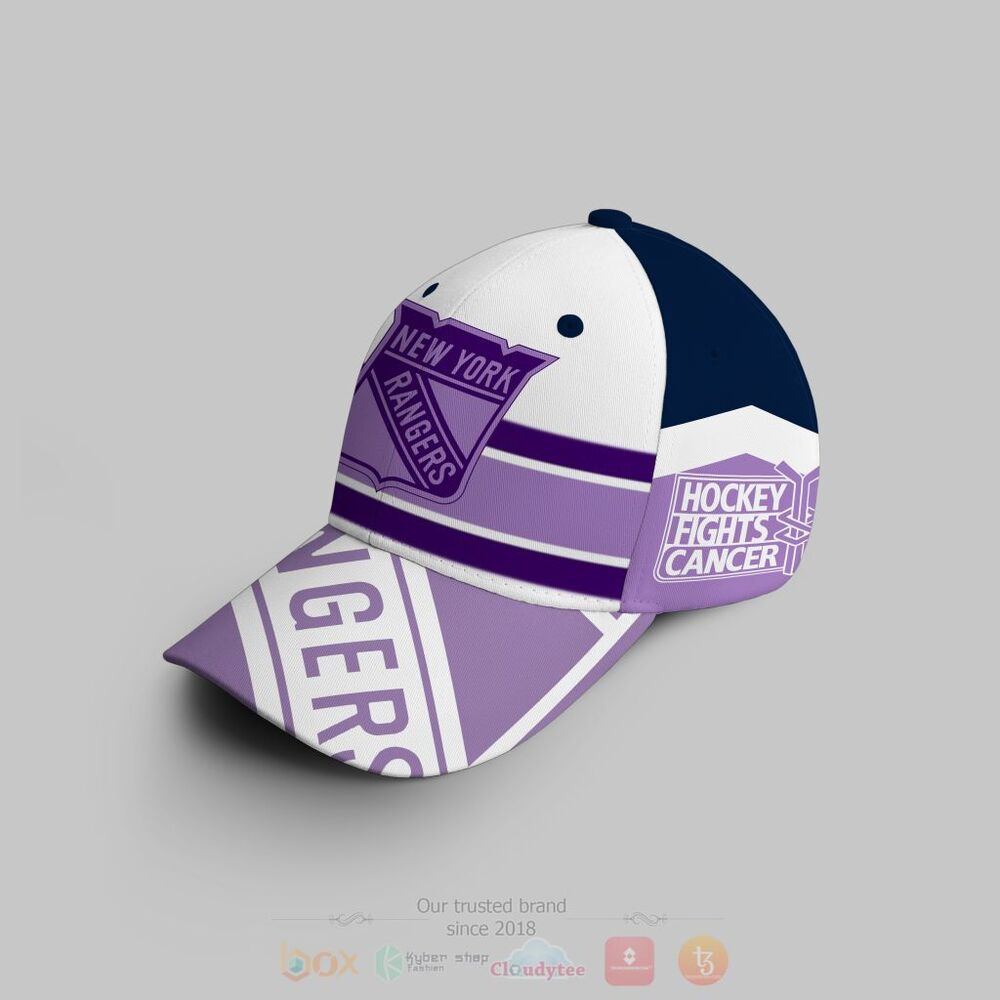 BEST NHL New York Rangers Fights Cancer Hat 3 NHL New York Rangers Fights Cancer Cap 1 2