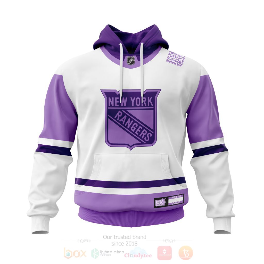 NHL New York Rangers Fights Cancer Personalized 3D Hoodie Shirt
