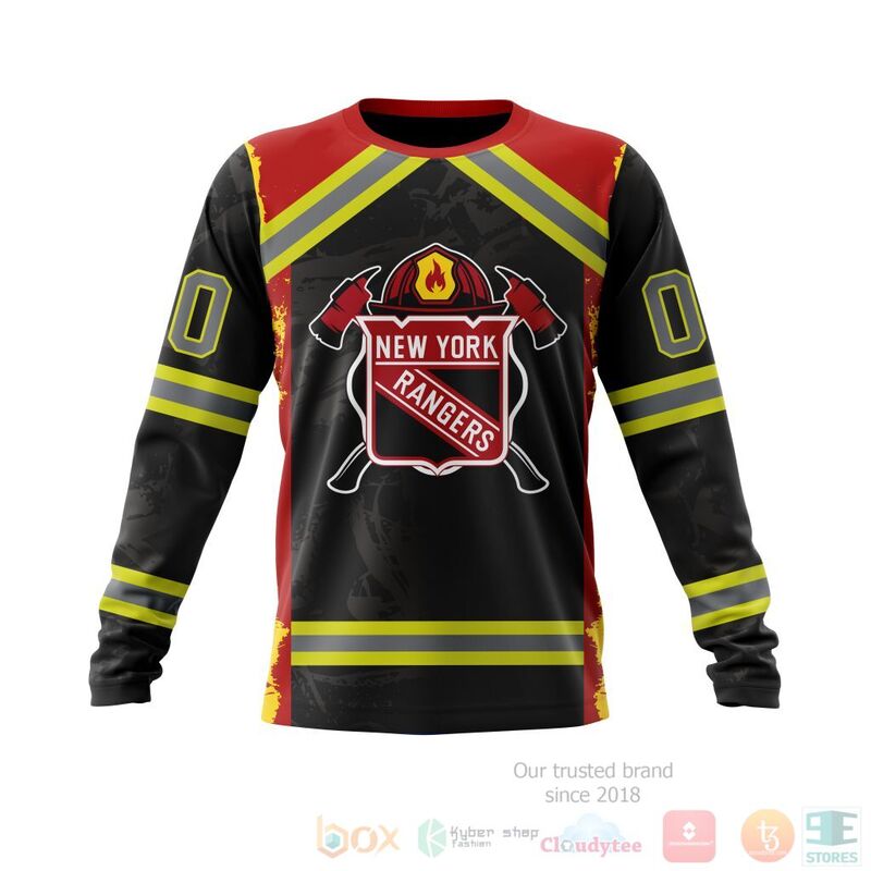 BEST NHL New York Rangers Honnor Firefighter Black Full Printing Custom 3D Hoodie, T-Shirt 3 NHL New York Rangers Honnor Firefighter Black 3D Hoodie Shirt 1 2