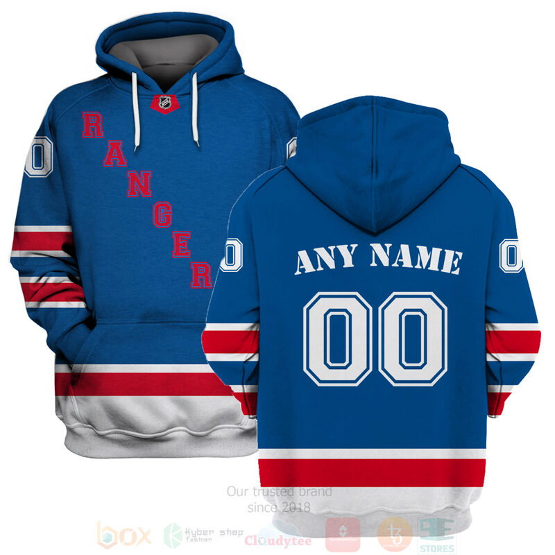 NHL New York Rangers Personalized Navy 3D Hoodie Shirt