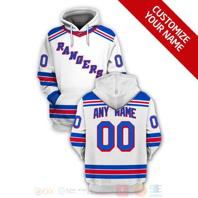 NHL New York Rangers Personalized White 3D Hoodie Shirt