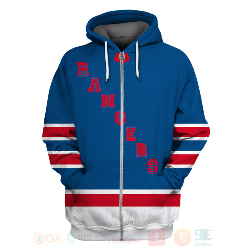 NHL New York Rangers Team Blue 3D Hoodie Shirt