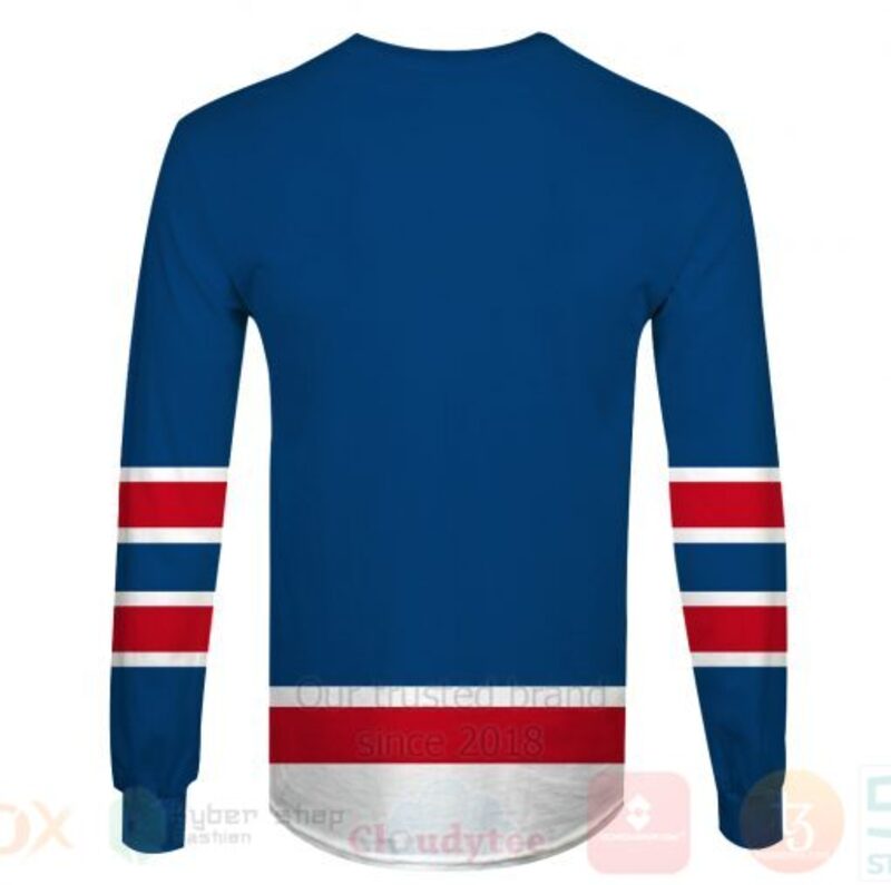 NHL New York Rangers Team Blue 3D Hoodie Shirt 1 2 3 4