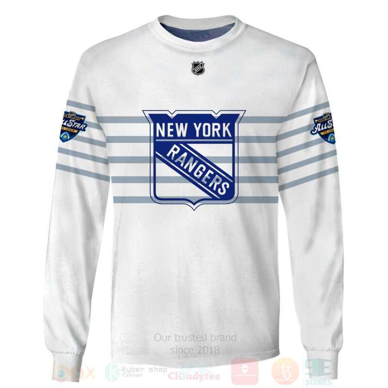 BEST NHL New York Rangers Team Personalized White Unisex 3D Hoodie, Shirt 5 NHL New York Rangers Team Personalized White 3D Hoodie Shirt 1 2 3 4