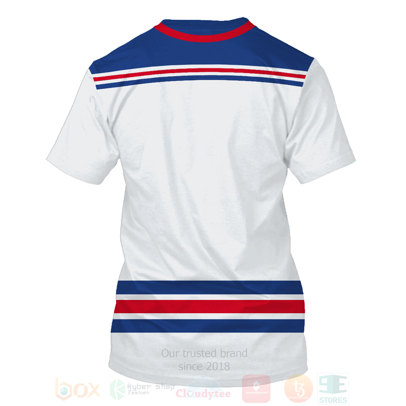 NHL New York Rangers Team White 3D Hoodie Shirt 1 2 3 4 5 6