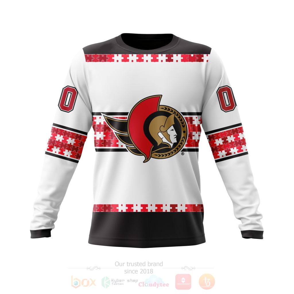 BEST NHL Ottawa Senators Autism Awareness Personalized All Over Print Custom Hoodie, T-Shirt 3 NHL Ottawa Senators Autism Awareness Personalized 3D Hoodie Shirt 1 2