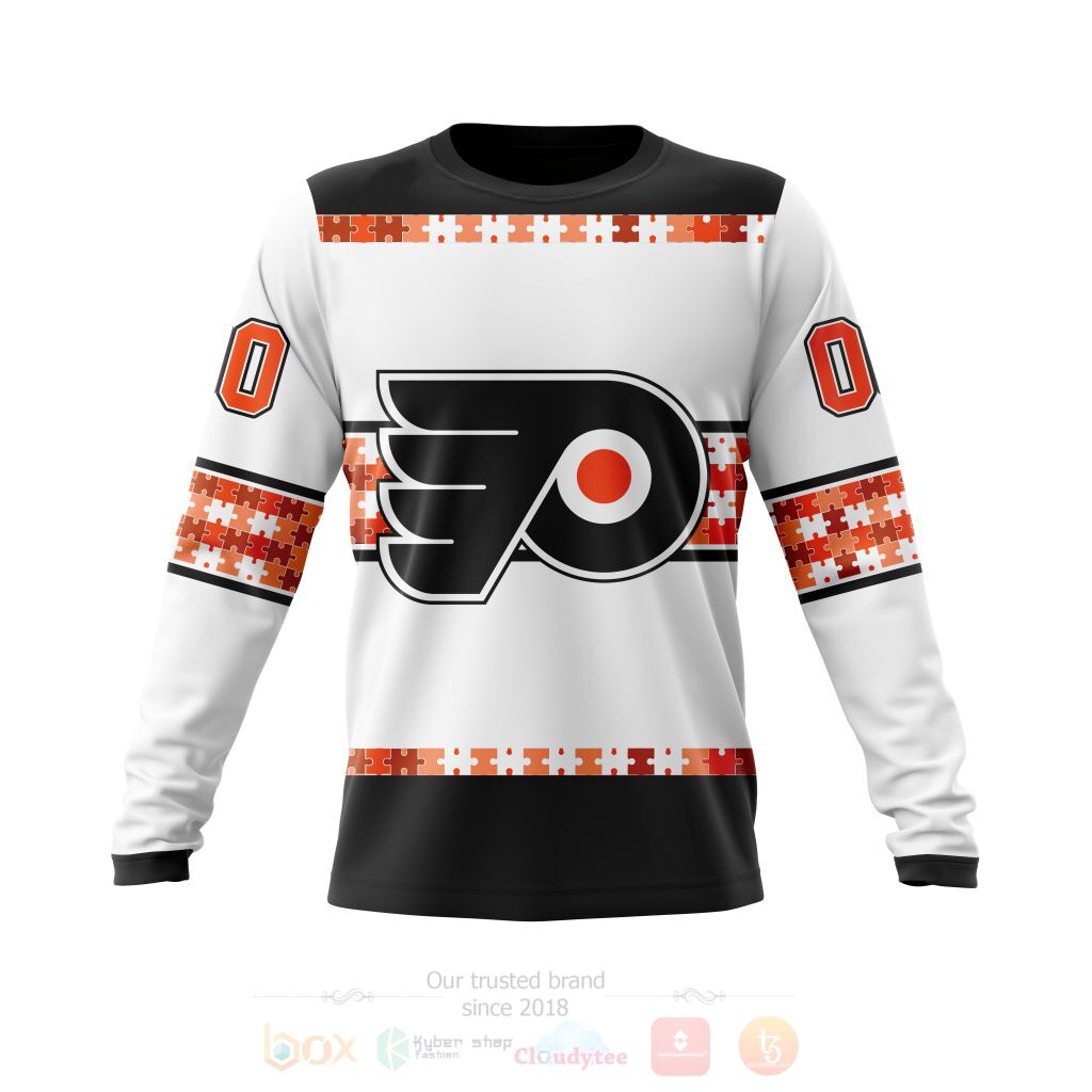 BEST NHL Philadelphia Flyers Autism Awareness Ver2 Personalized All Over Print Custom Hoodie, T-Shirt 3 NHL Philadelphia Flyers Autism Awareness Ver2 Personalized 3D Hoodie Shirt 1 2
