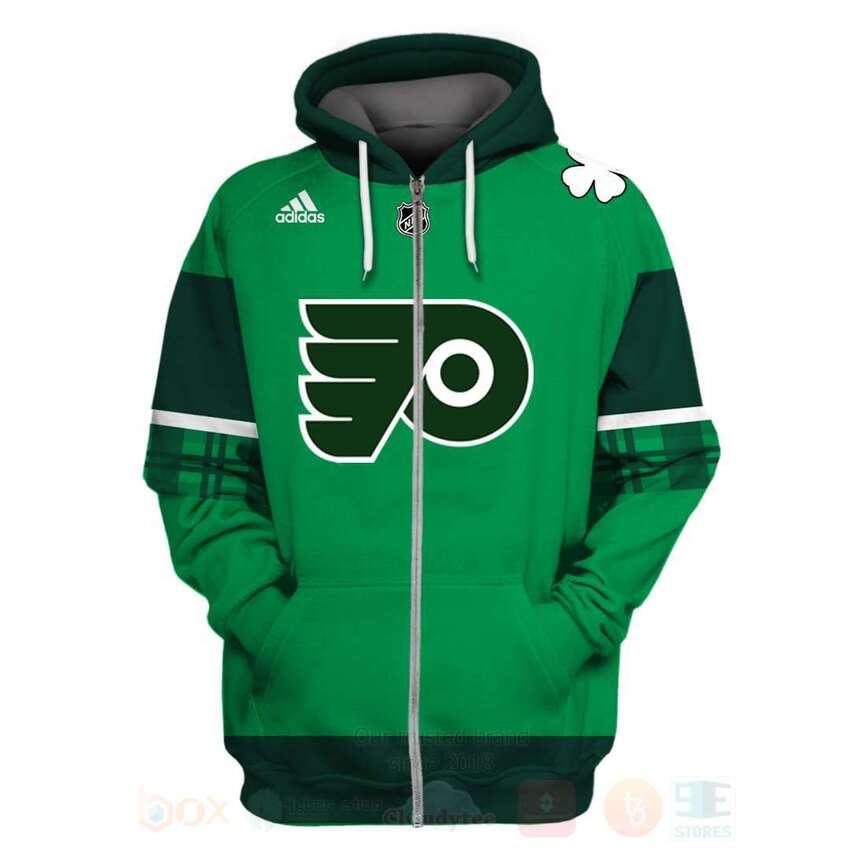BEST NHL Philadelphia Flyers Personalized Custom Green Unisex 3D Hoodie, Shirt 2 NHL Philadelphia Flyers Personalized Green 3D Hoodie Shirt 1