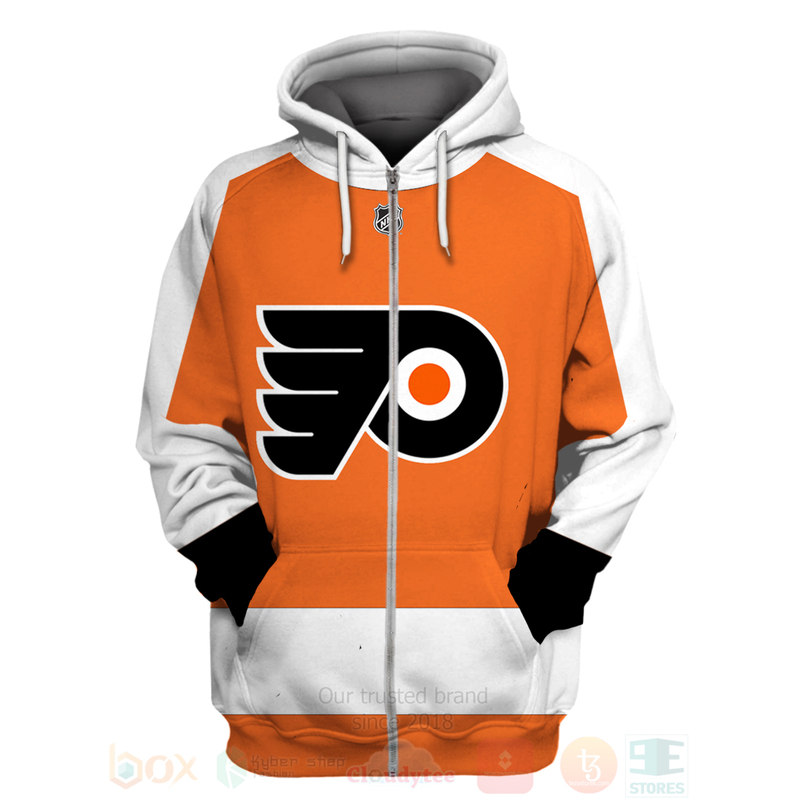 NHL Philadelphia Flyers Team Orange 3D Hoodie Shirt