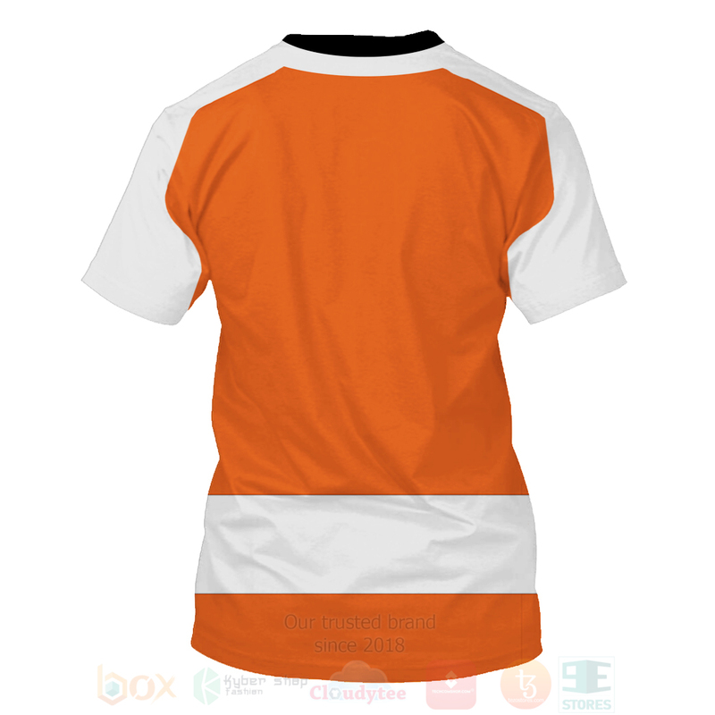 NHL Philadelphia Flyers Team Orange 3D Hoodie Shirt 1 2 3 4 5 6