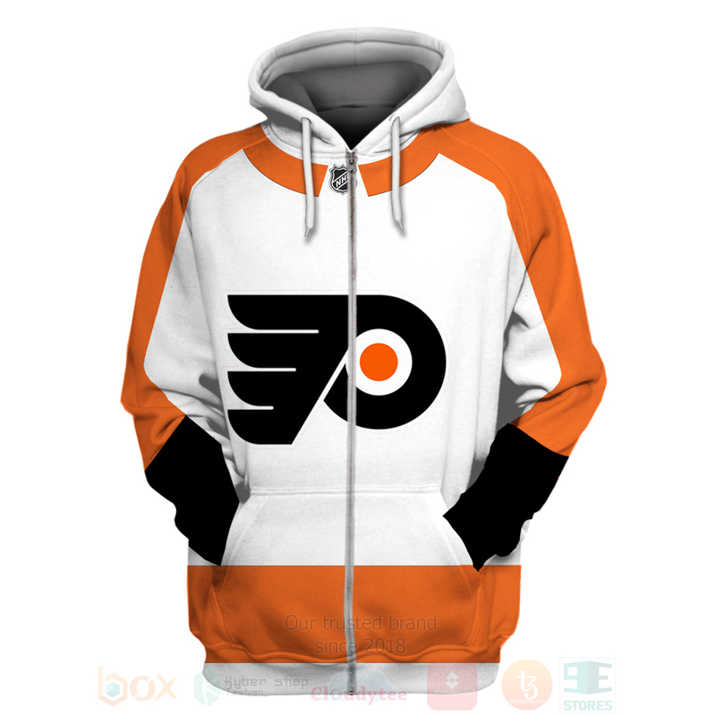 NHL Philadelphia Flyers Team White 3D Hoodie Shirt