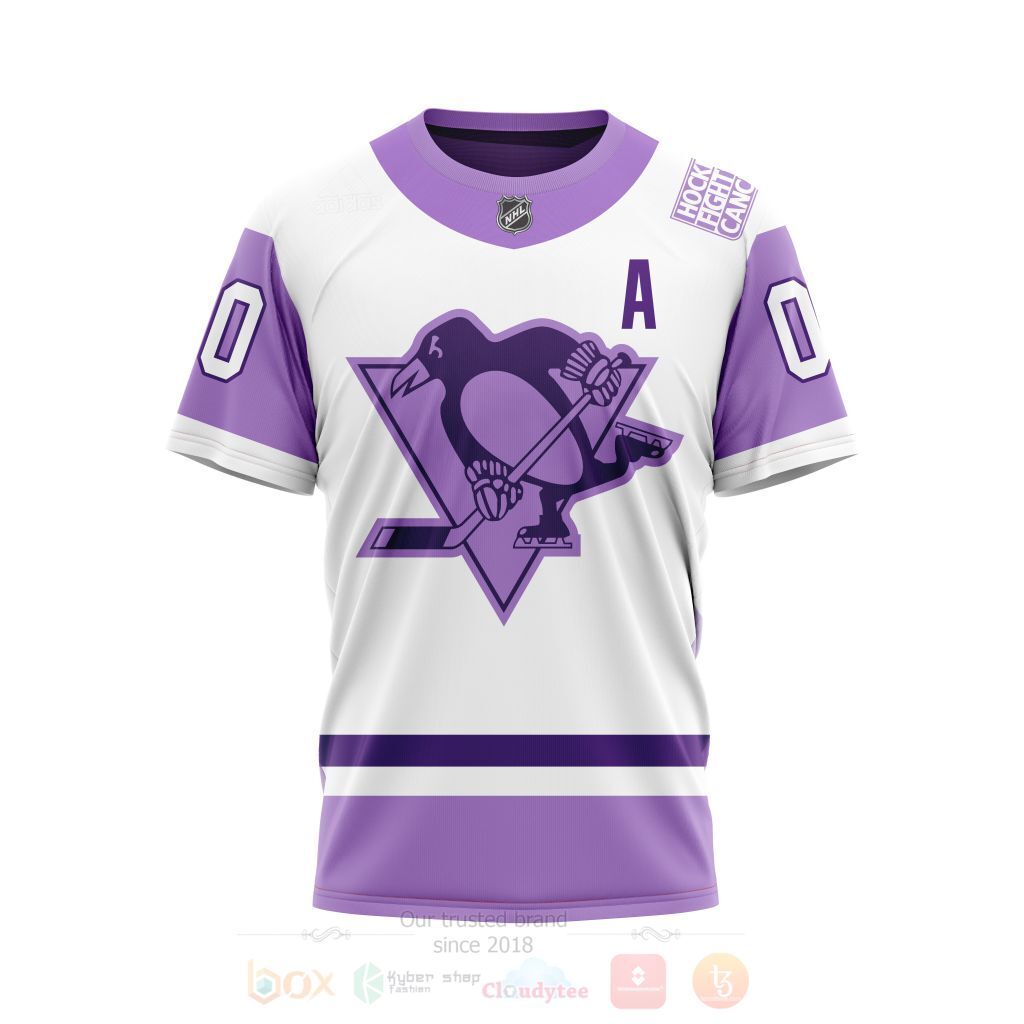 BEST NHL Pittsburgh Penguins Fights Cancer Personalized All Over Print Custom Hoodie, T-Shirt 4 NHL Pittsburgh Penguins Fights Cancer Personalized 3D Hoodie Shirt 1 2 3