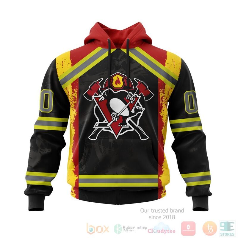 BEST NHL Pittsburgh Penguins Honnor Firefighter Black Full Printing Custom 3D Hoodie, T-Shirt 1 NHL Pittsburgh Penguins Honnor Firefighter Black 3D Hoodie Shirt